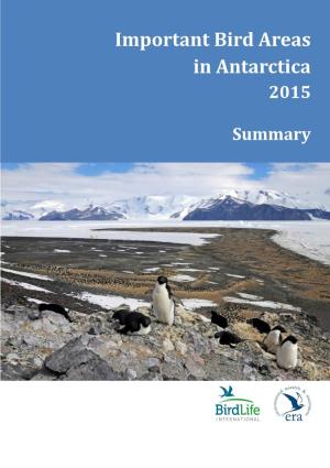 Important Bird Areas in Antarctica 2015