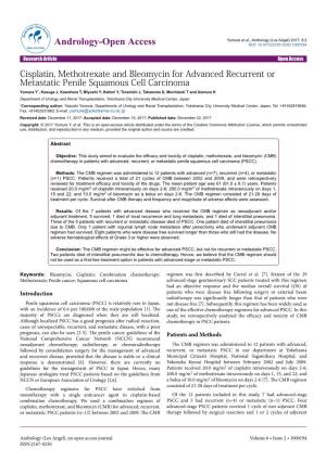 Cisplatin, Methotrexate and Bleomycin for Advanced Recurrent Or
