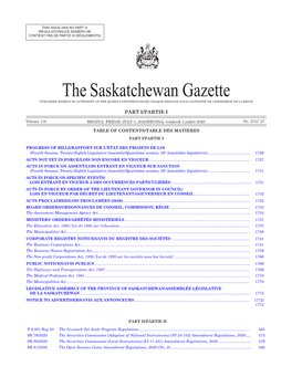 Gazette Part I, July 3, 2020