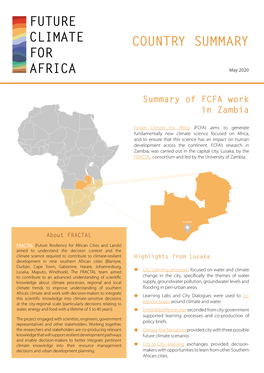 COUNTRY SUMMARY for AFRICA May 2020