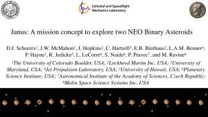Janus: a Mission Concept to Explore Two NEO Binary Asteroids