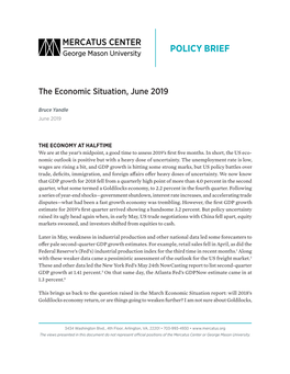 The Economic Situation, June 2019