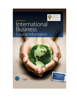 International Business (INTB) Undergraduate and Postgraduate Information 2019-2020