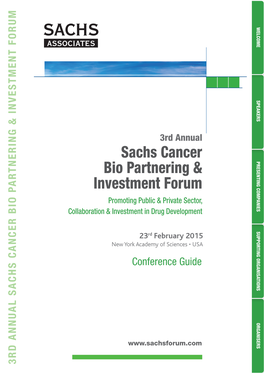 3Rd Annual Sachs Cancer