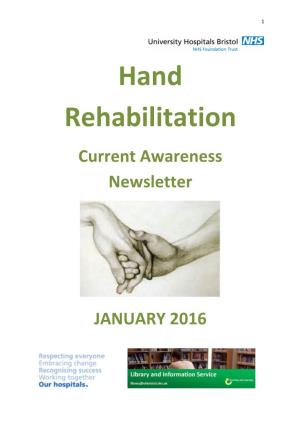 Hand Rehabilitation Current Awareness Newsletter