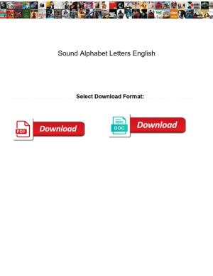 Sound Alphabet Letters English