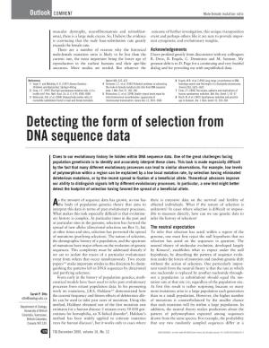 Detecting the Form of Selection from DNA Sequence Data