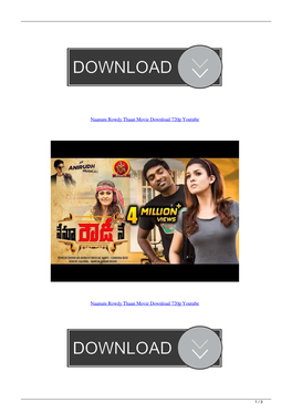 Naanum Rowdy Thaan Movie Download 720P Youtube