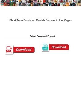 Short Term Furnished Rentals Summerlin Las Vegas