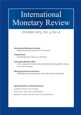 International Monetary Review October 2015, Vol