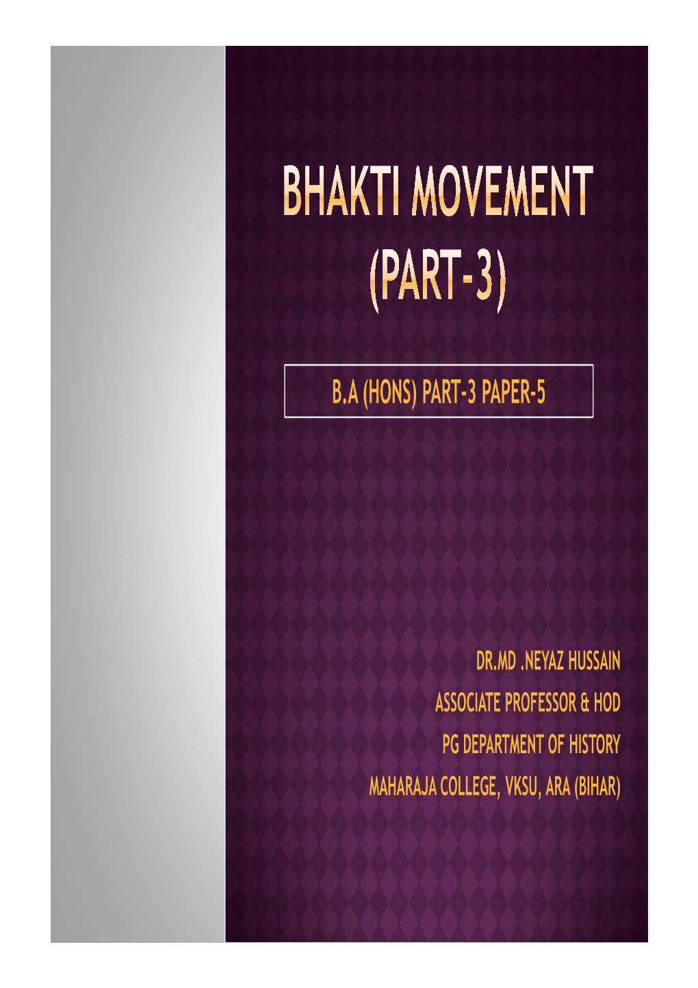 Bhakti Movement Part-3