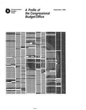 A Profile of the Congressional Budget Office