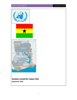 GHANA COUNTRY ANALYSIS September 15, 2010