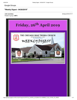 Friday, 26 April 2019