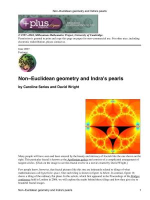 Non-Euclidean Geometry and Indra's Pearls