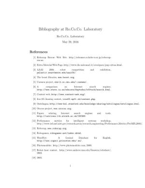 Bibliography at Ro.Co.Co. Laboratory