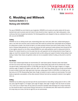 C. Moulding and Millwork Technical Bulletin C-1 Working with VERSATEX