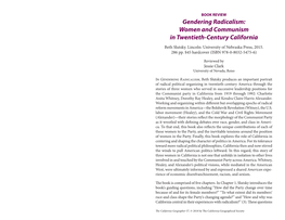 Women and Communism in Twentieth-Century California