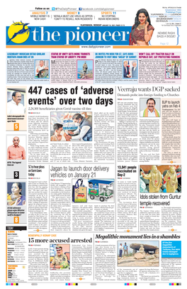 447 Cases of 'Adverse Events' Over Two Days