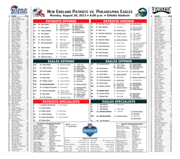 New England Patriots Vs . Philadelphia Eagles