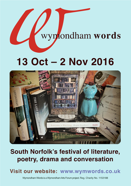 Wymondham Words 2016 Programme, PDF, 4.3 MB