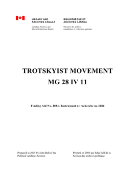 Trotskyist Movement Mg 28 Iv 11