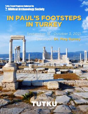 IN PAUL's FOOTSTEPS in TURKEY September 18