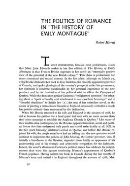 The History of Emily Montague"