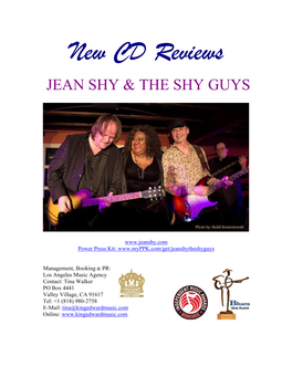 New CD Reviews JEAN SHY & the SHY GUYS