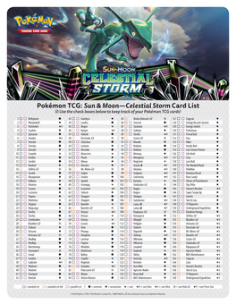 Pokémon TCG: Sun & Moon—Celestial Storm Card List