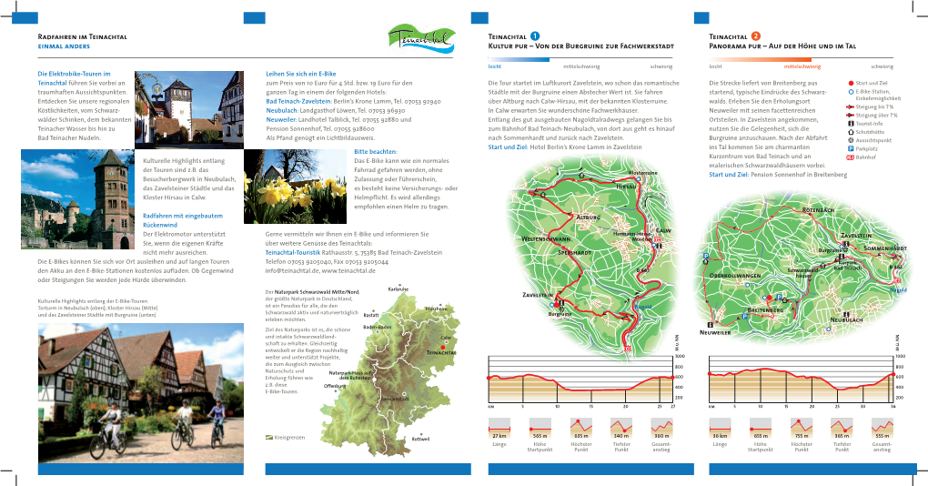 E-​Bike-Touren Im Teinachtal