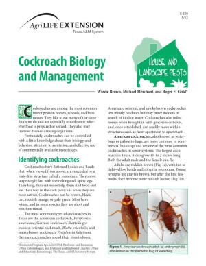 C Cockroach Biology and Management