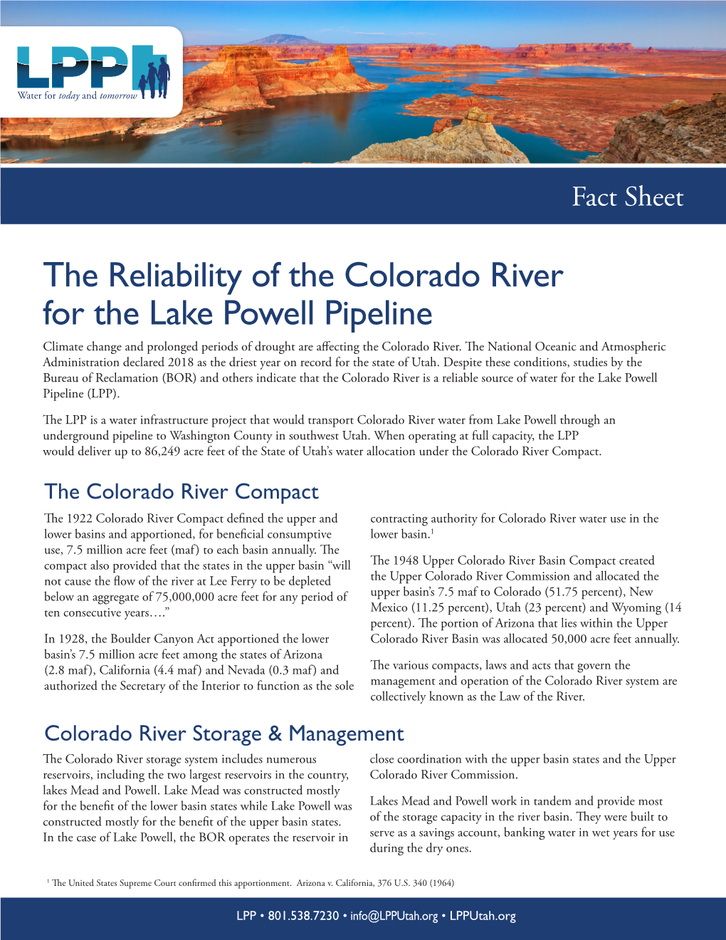 The Reliability Of The Colorado River For The Lake Powell Pipeline