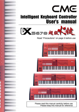 Intelligent MIDI Master Keyboard User's Manual