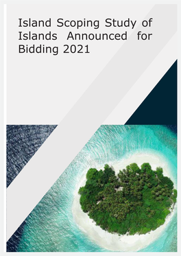 Island Scoping Study of Islands Announced for Bidding 2021