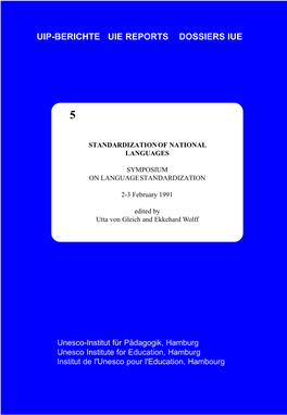 Standardization of National Languages