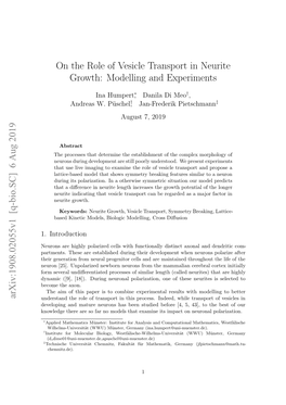 On the Role of Vesicle Transport in Neurite Growth: Modelling and Experiments