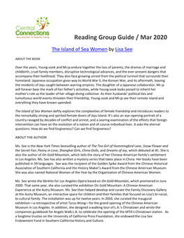 Reading Group Guide / Mar 2020