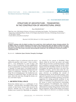 Structure of Architecture – Tensegrities in the Construction of Architectural Space
