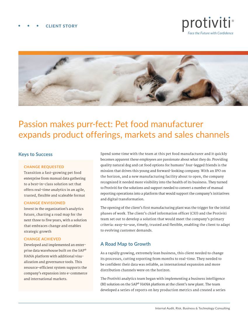 Passion Makes Purr-Fect: Pet Food Manufacturer Expnds Product