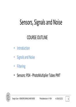 Sensors, Signals and Noise
