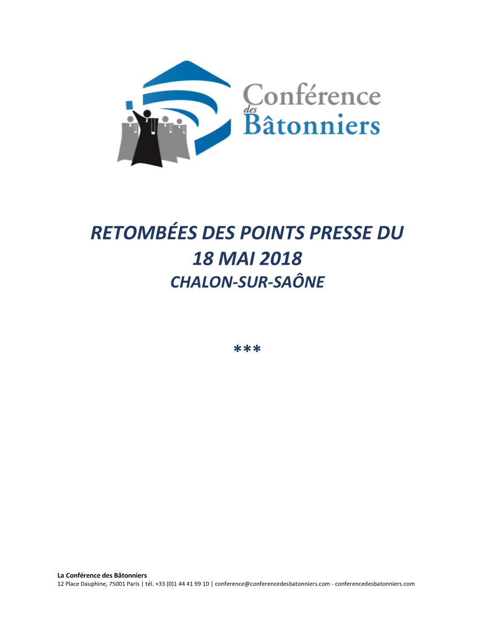 Retombées Des Points Presse Du 18 Mai 2018 Chalon-Sur-Saône