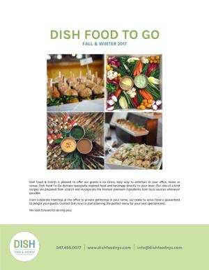 Dish Food to Go Fall & Winter 2017