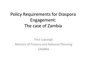 Policy Requirements for Diaspora Engagement: the Case of Zambia: Migration and Transnationalism: Opportunities and Challenges (2