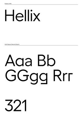 Hellix Regular (Selected Glyphs) Displaay: Hellix