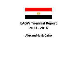 EAGW Triennial Report 2013 - 2016