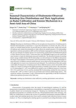 Seasonal Characteristics of Disdrometer-Observed Raindrop