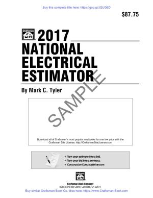 2017 NATIONAL ELECTRICAL ESTIMATOR by Mark C
