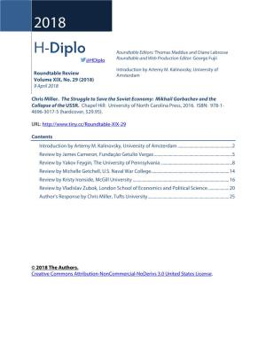 H-Diplo Roundtable, Vol