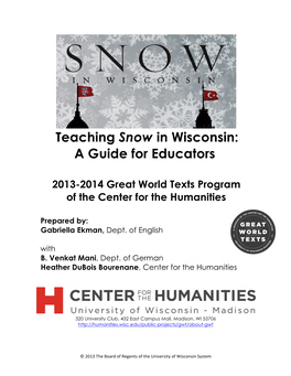 Teaching Snow in Wisconsin: a Guide for Educators